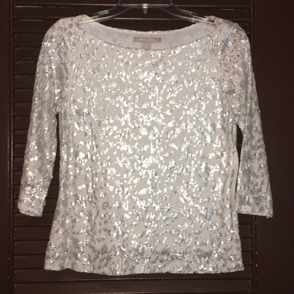 Lace sequined blouse